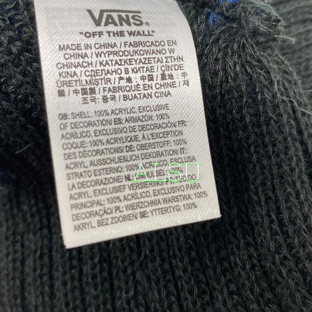 VANS Patterned Cuff Beanie Unisex  Blue Hat - Picture 7 of 7